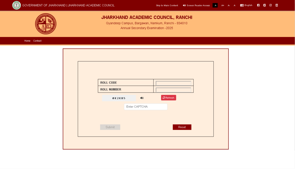 JAC 10th Result 2025