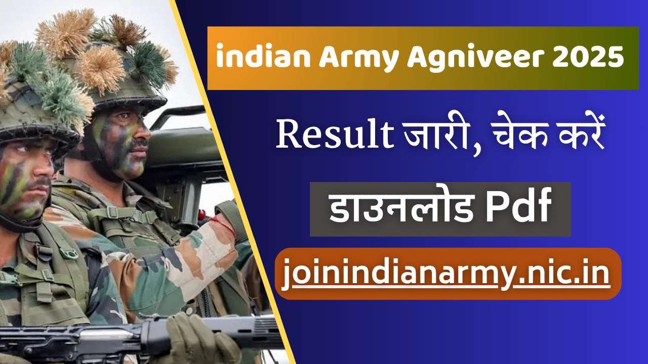 Join Indian Army Agniveer Result 2025