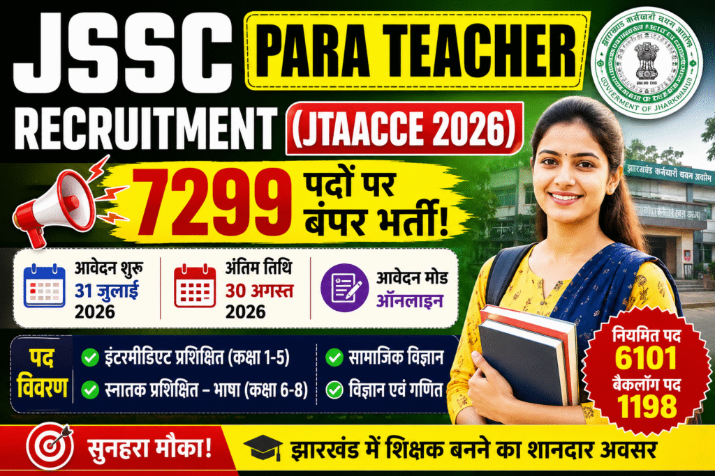 JSSC Para Teacher Recruitment 2026