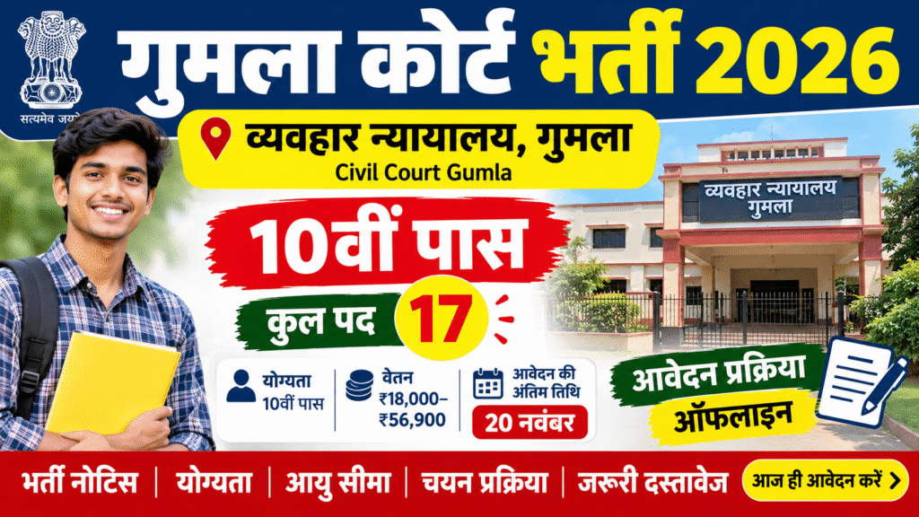 Gumla Civil Court Recruitment 2026