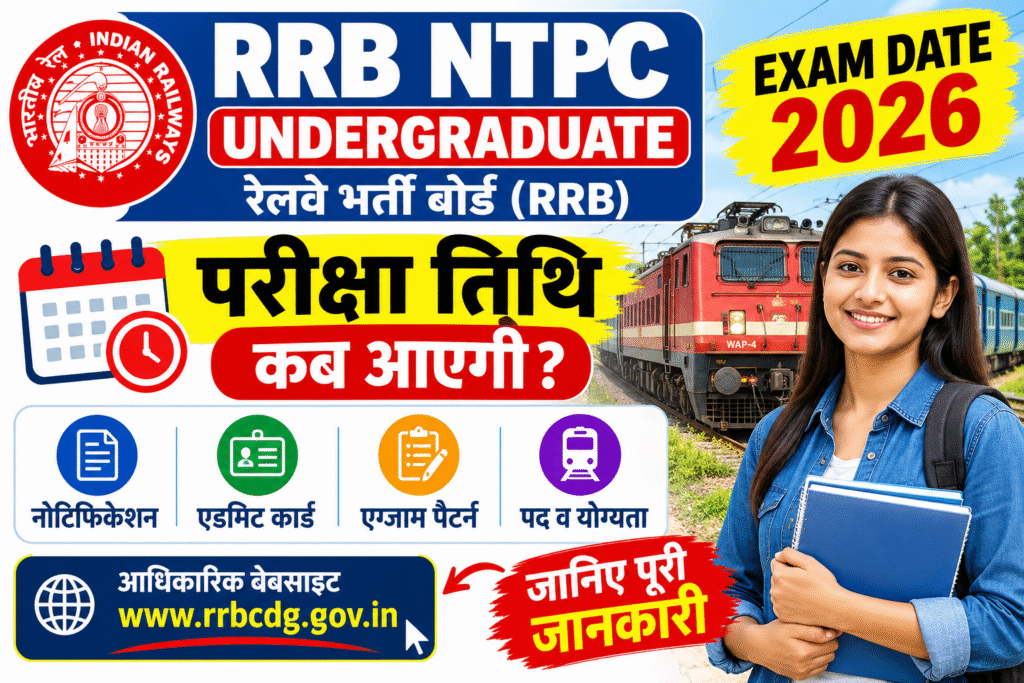 RRB NTPC Exam Date 2026 Poster
