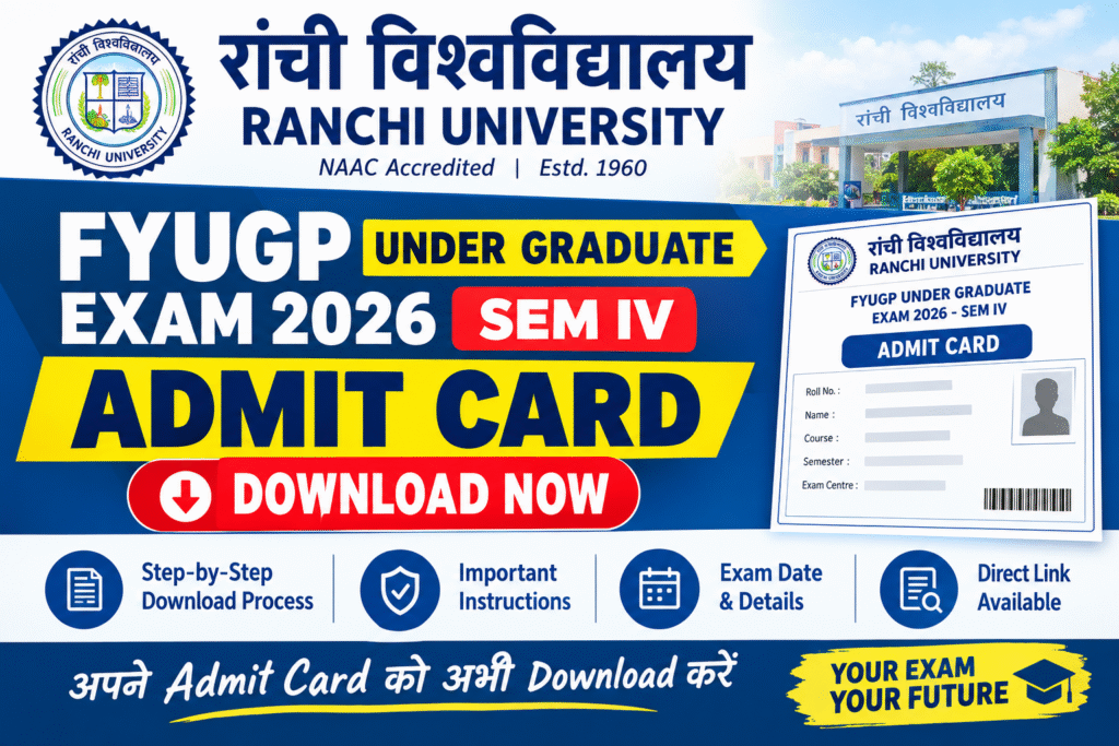 Ranchi University FYUGP Admit Card 2026